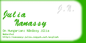julia nanassy business card